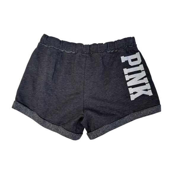 Victoria’s Secret PINK University Logo Athletic Lounge Gray Sweat Shorts Sz SP - Picture 6 of 9